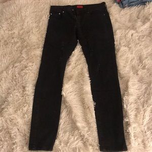 Killion Distressed Tapered Denim Jeans